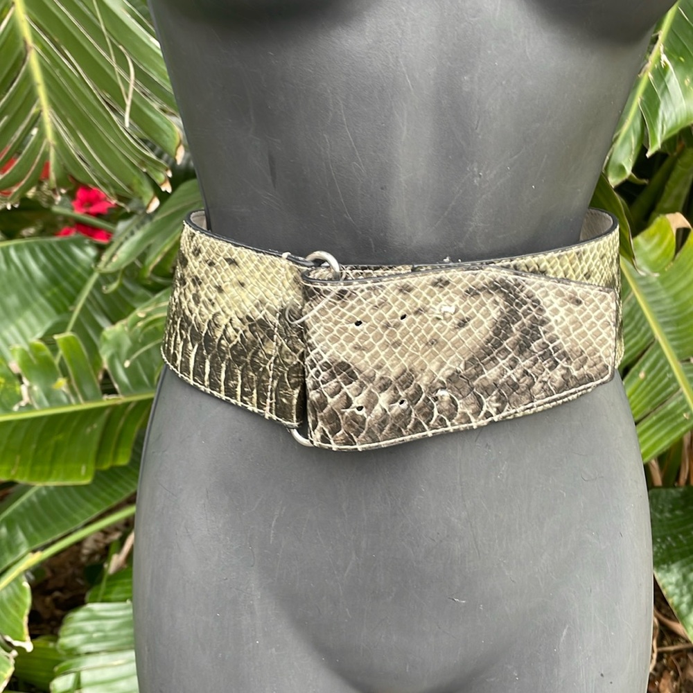 Chicos very wide snakeskin corset belt